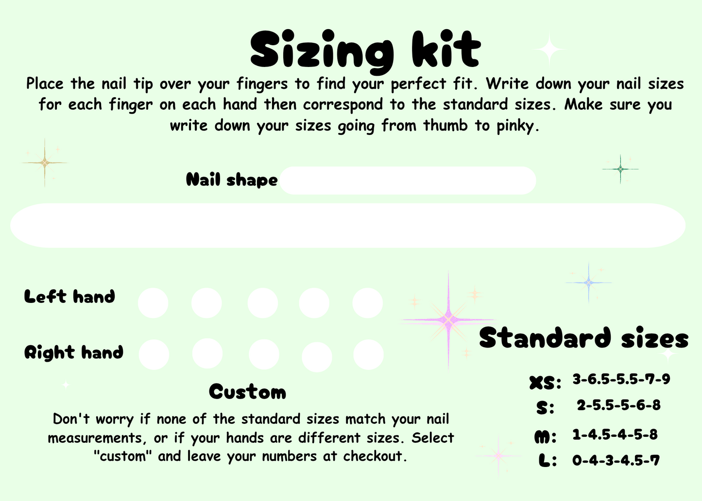 Nail your perfect fit with our sizing kits