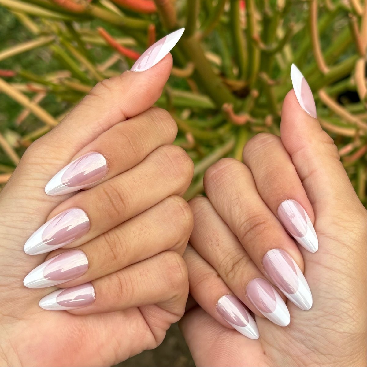 Add Chrome Powder to French Tips or Solid Shade Sets