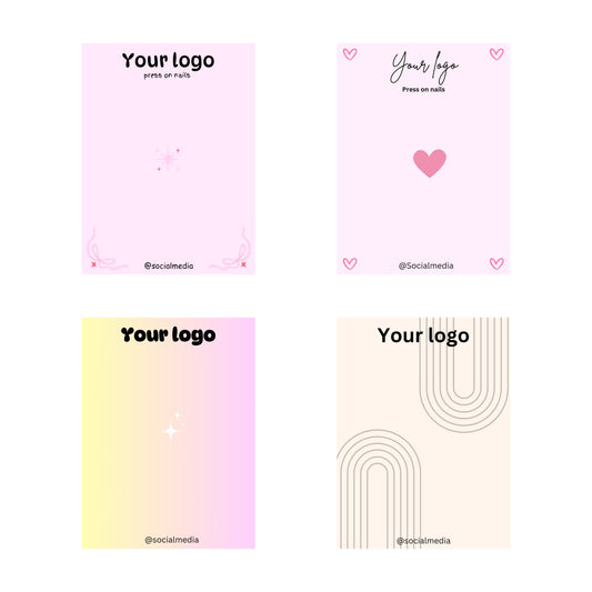 Press on nail template Bundle