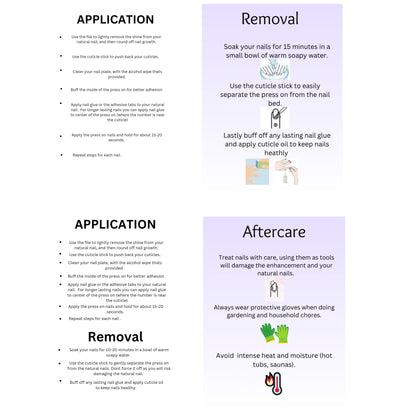 Press on nail template Bundle